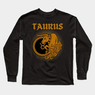 Taurus Bull Gothic Style Long Sleeve T-Shirt